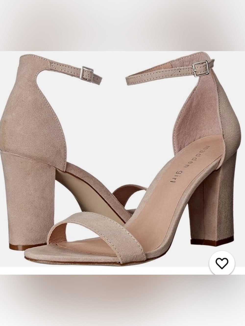 madden girl beella taupe suede heel